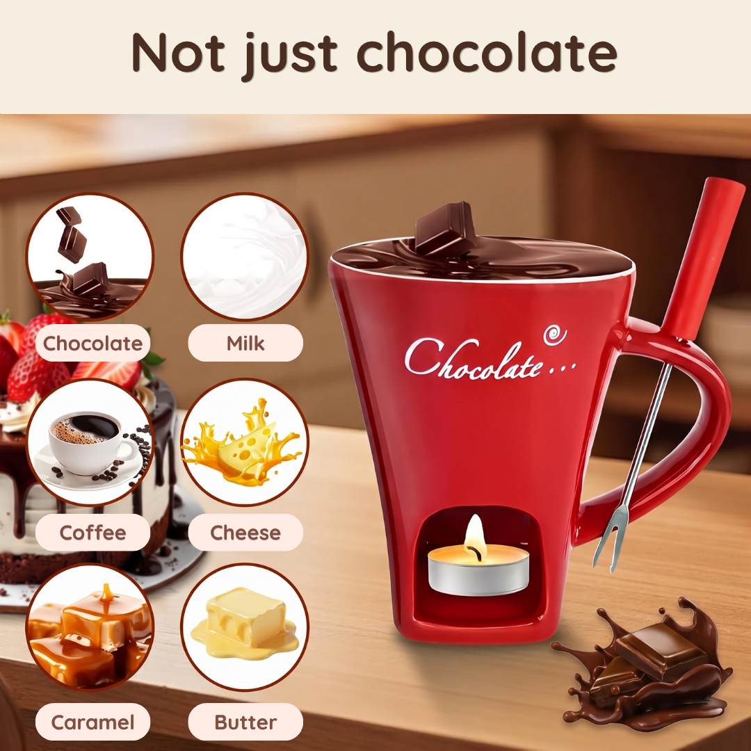 Chocolate Fondue Mug with Tealight Warmer