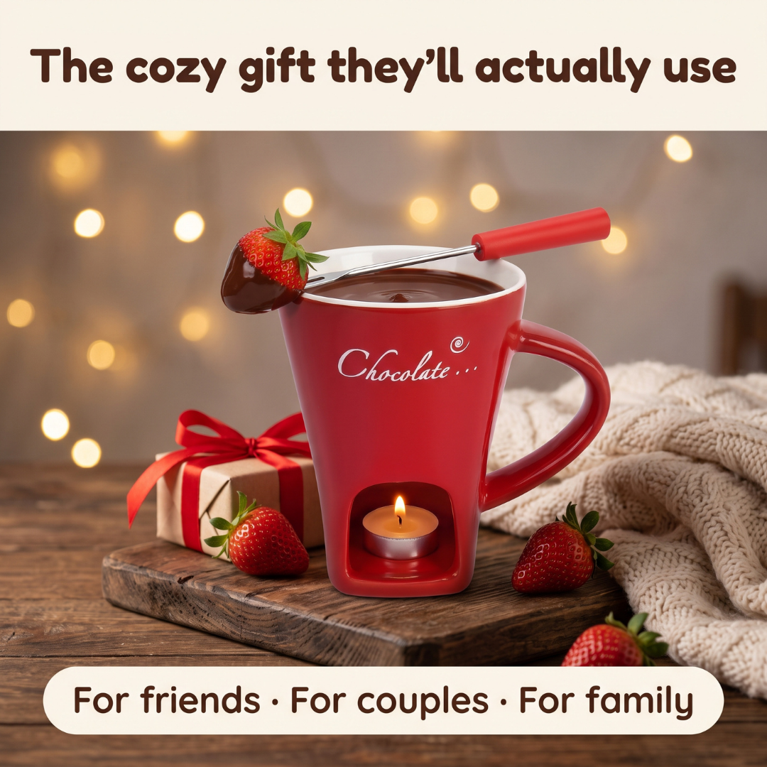 Chocolate Fondue Mug with Tealight Warmer